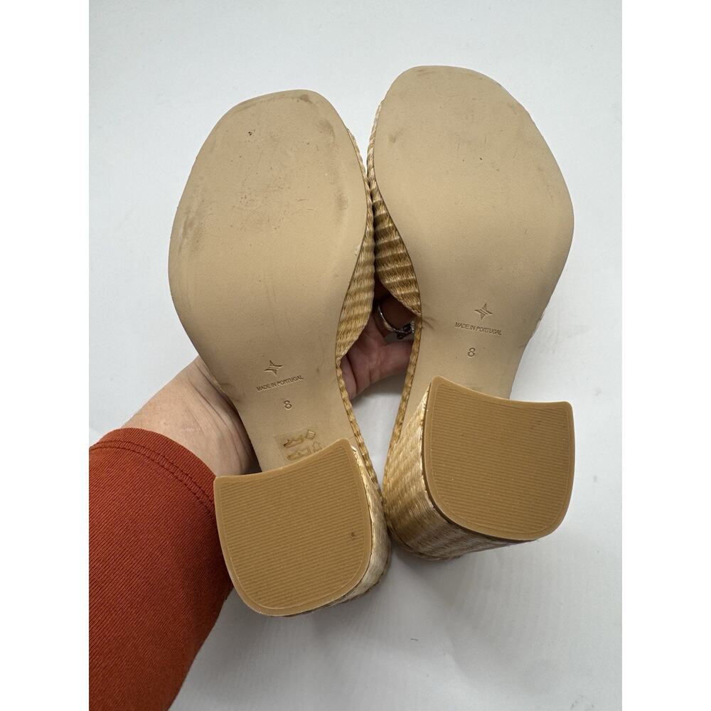NWB Tuckernuck Blake Raffia Block Heels Tan Size 8 - Picture 11 of 13